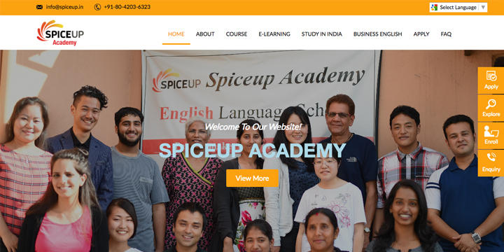Spiceup Academy Webサイト