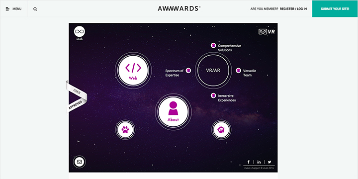 xLab WebサイトがAWWWARDSにノミネート！
