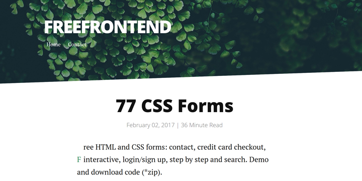「77 CSS Forms」のCSSコードでアニメーション付きオシャレフォームを作成しよう！